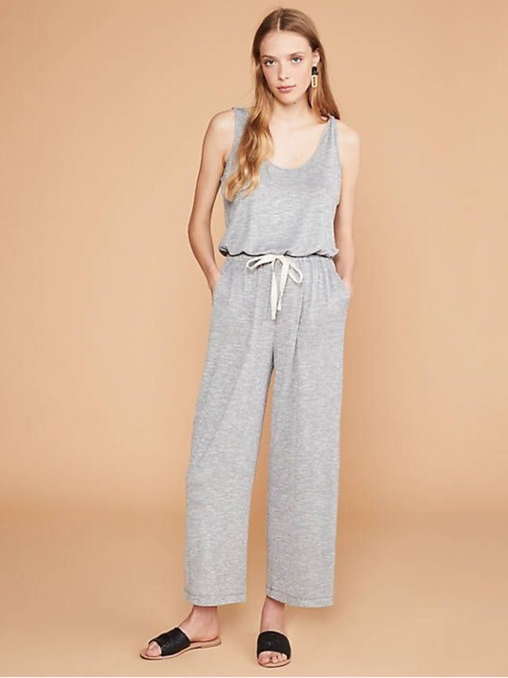 Lou & Grey Loft light gray sleeveless jumpsuit